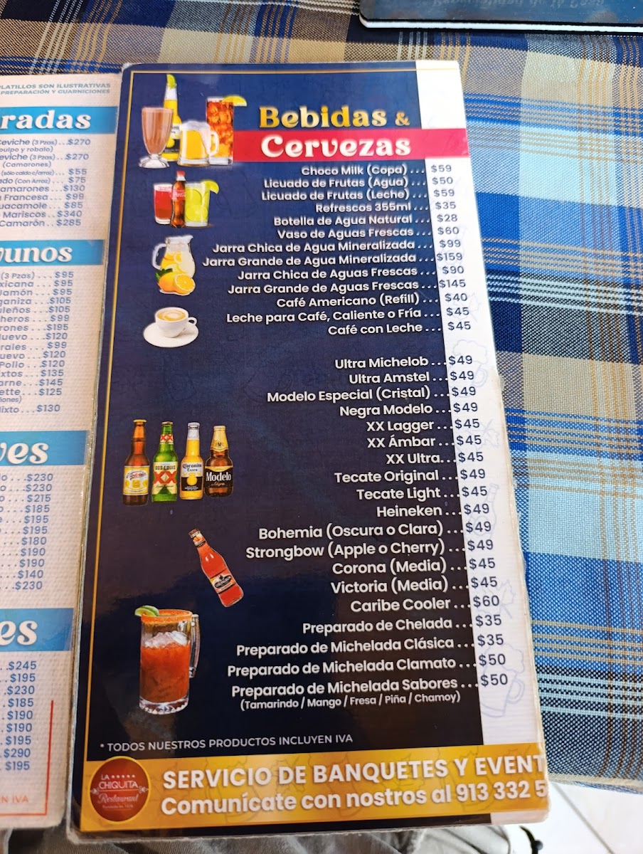 La Chiquita Menu - Image 1